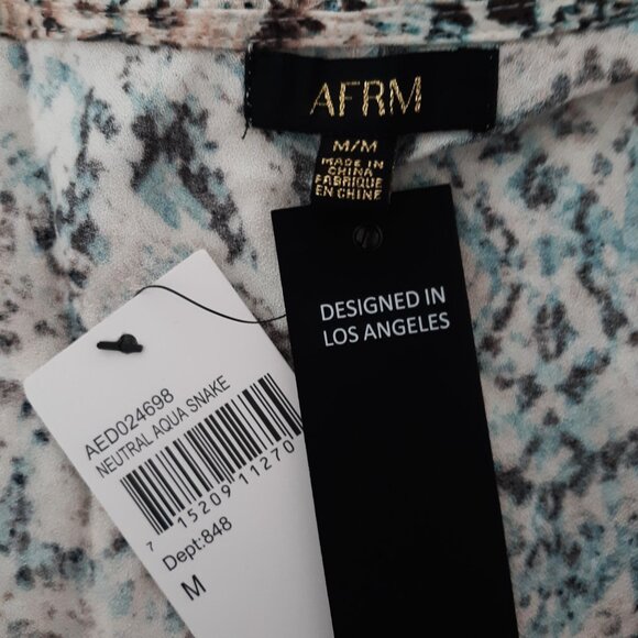 NEW AFRM Mariska Long Sleeve Midi Dress - Picture 9 of 10